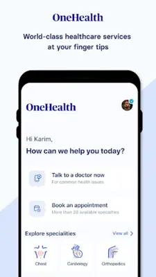 OneHealth android App screenshot 3